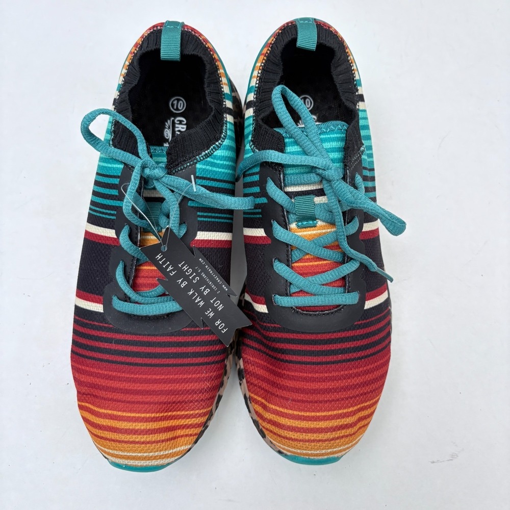 Crazy Train Sneakers Vibin and Thrivin Women Size 10 Multicolor Leopard New